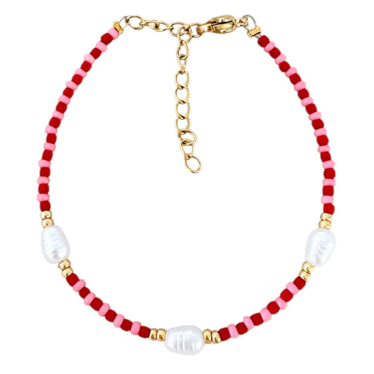 Double pink pearl bracelet