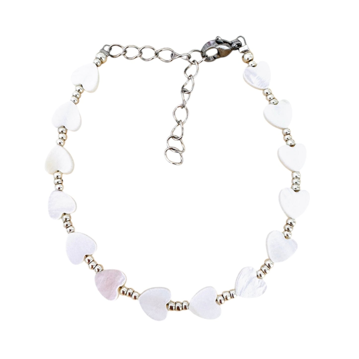 WHITE HEART - BRACELET