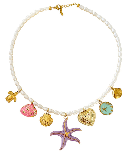 CORAL PEARL - NECKLACE