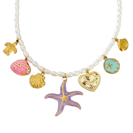 CORAL PEARL - NECKLACE