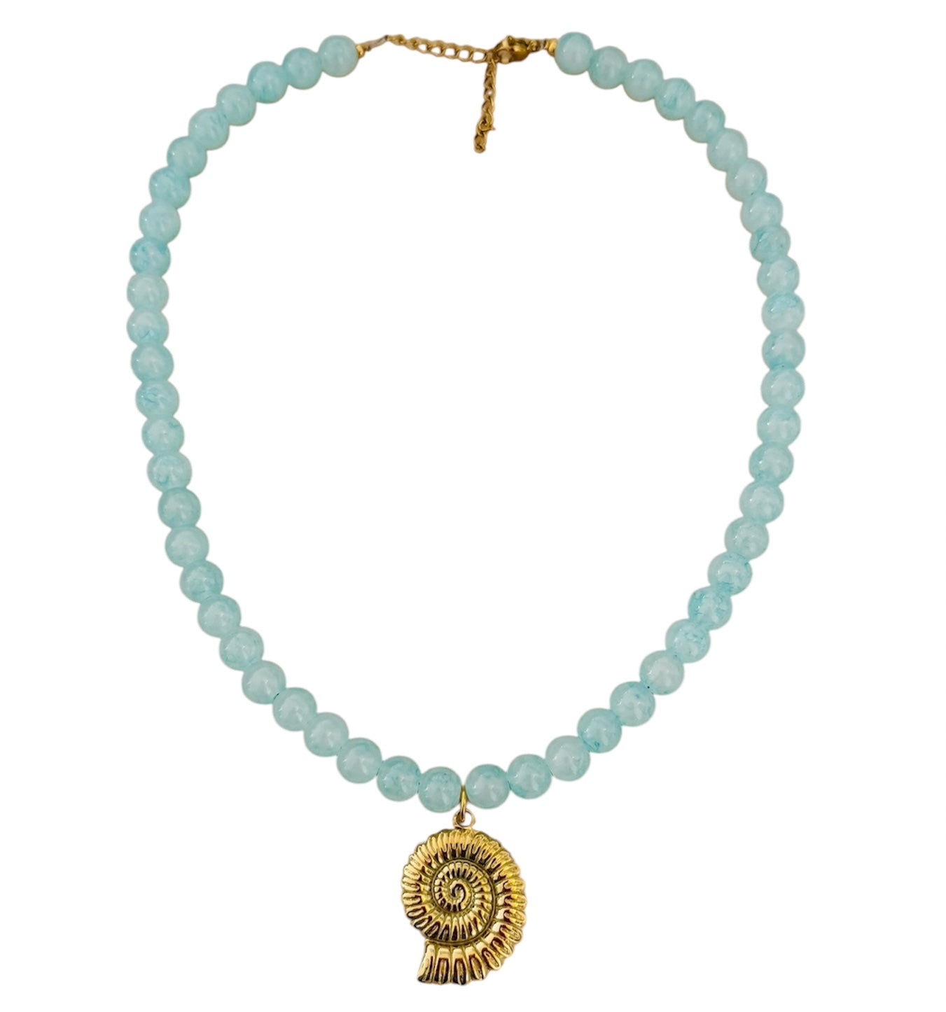 AQUA PALE SHELL - necklace