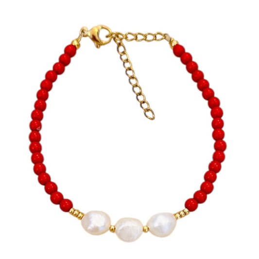 RED PEARL - bracelet
