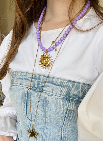PURPLE SUN - NECKLACE