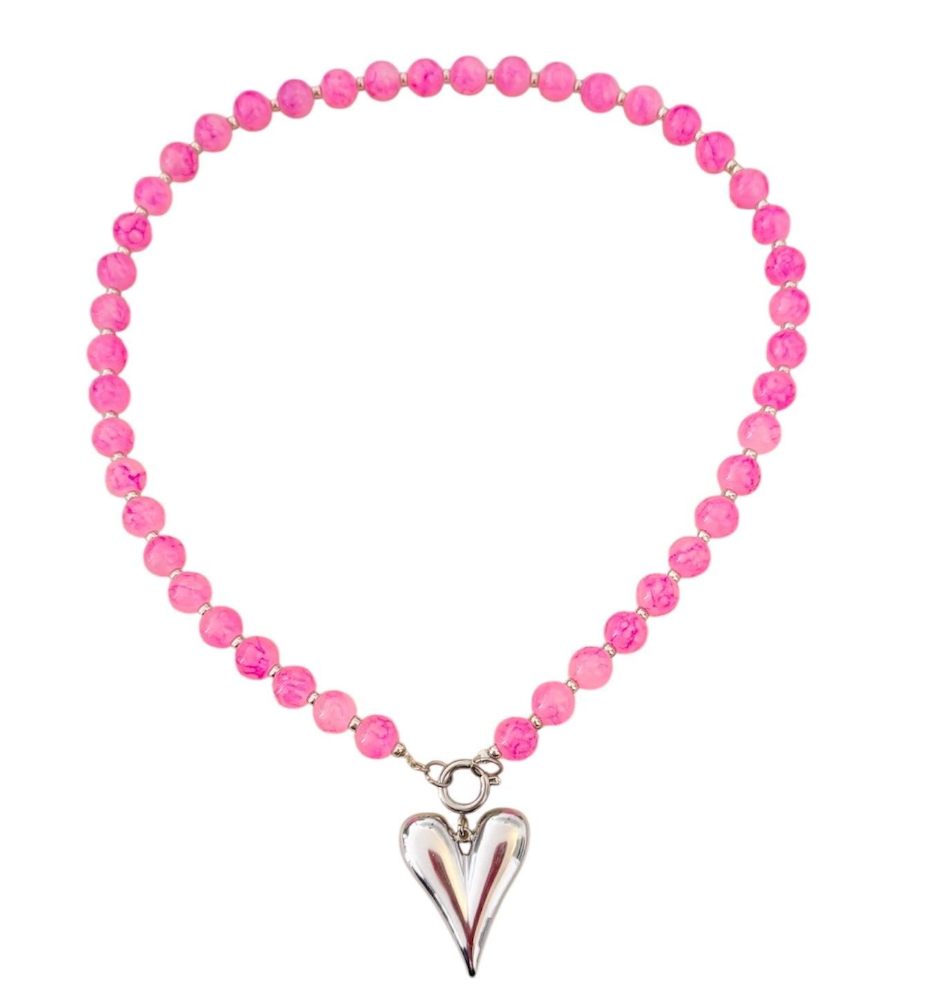 WILD PINK HEART - necklace