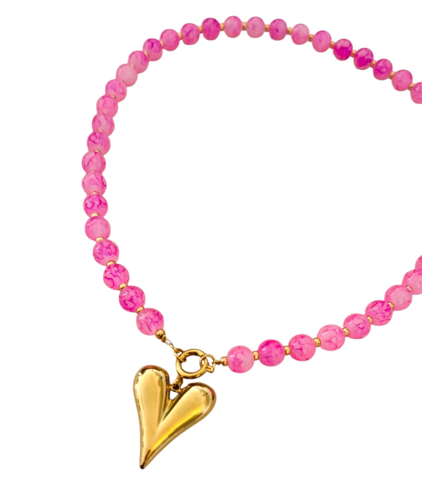 WILD PINK HEART - necklace